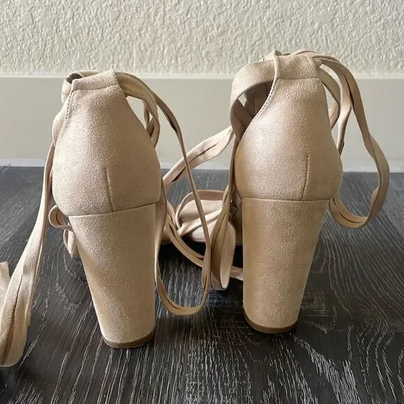 Vici | Tan Strappy Block Heel Size 9.5 - Picture 6 of 9